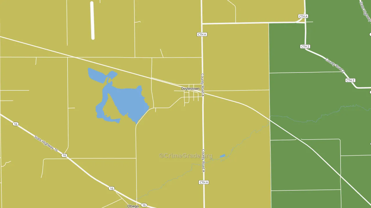53928, WI Map of Theft Rates
