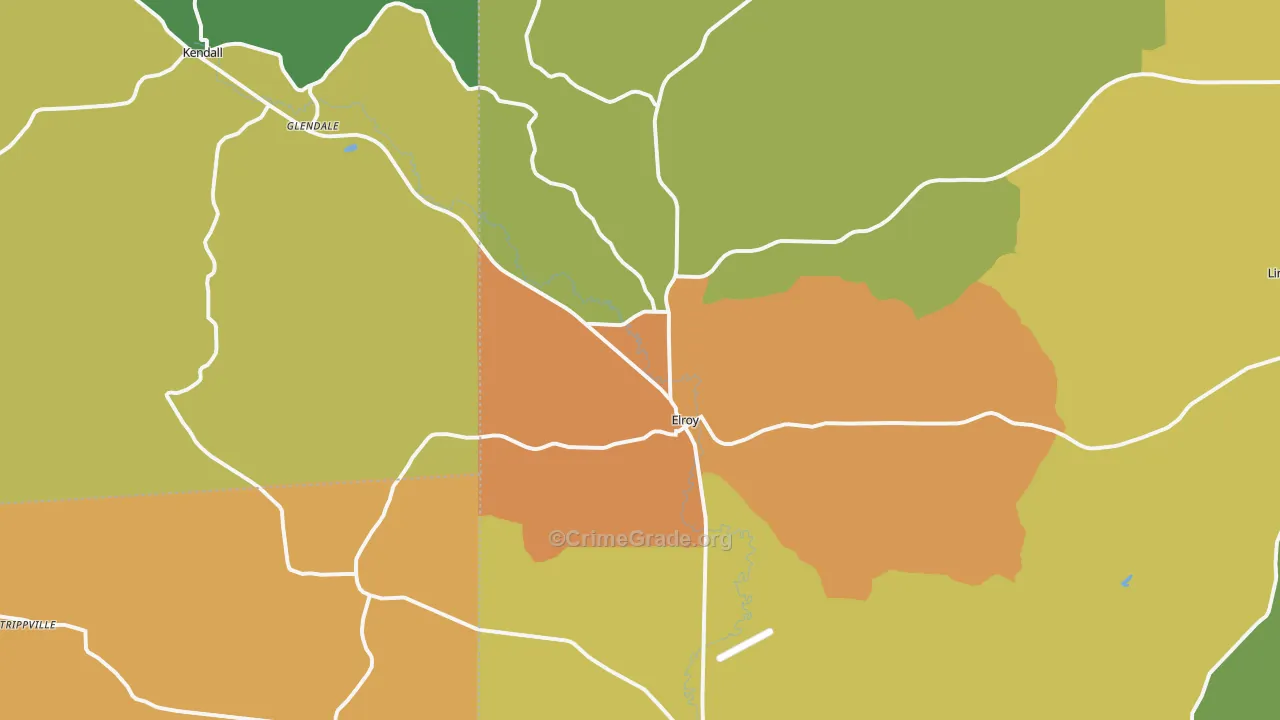 53929, WI Map of Theft Rates