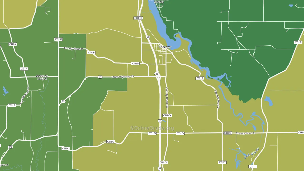 53930, WI Map of Theft Rates