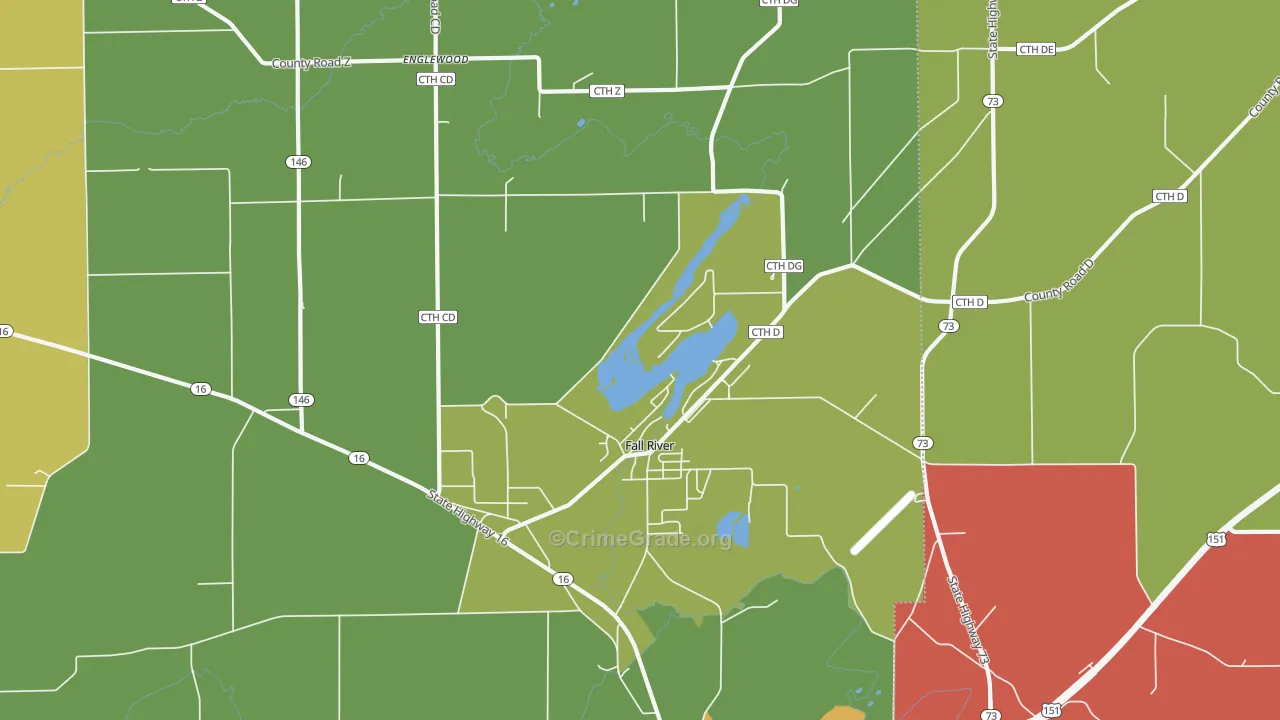 53932, WI Map of Theft Rates