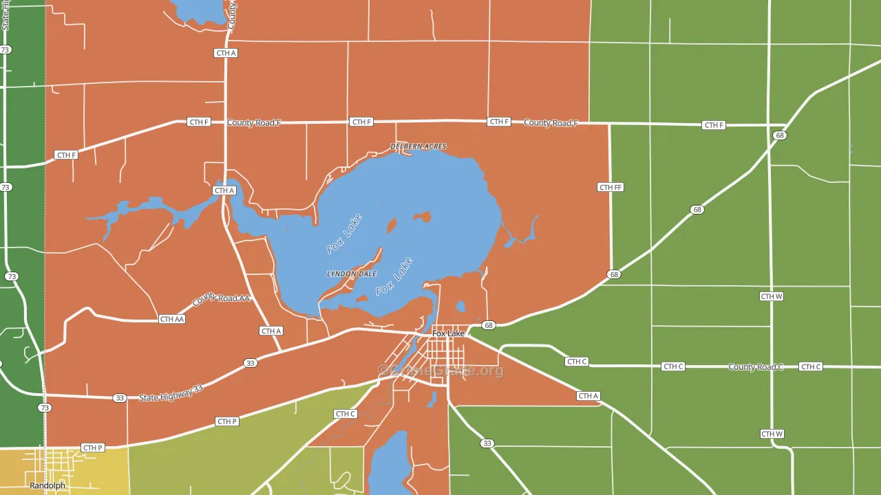53933, WI Map of Theft Rates