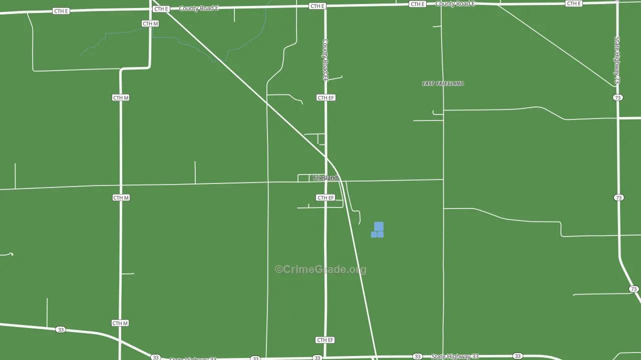 53935, WI Map of Theft Rates