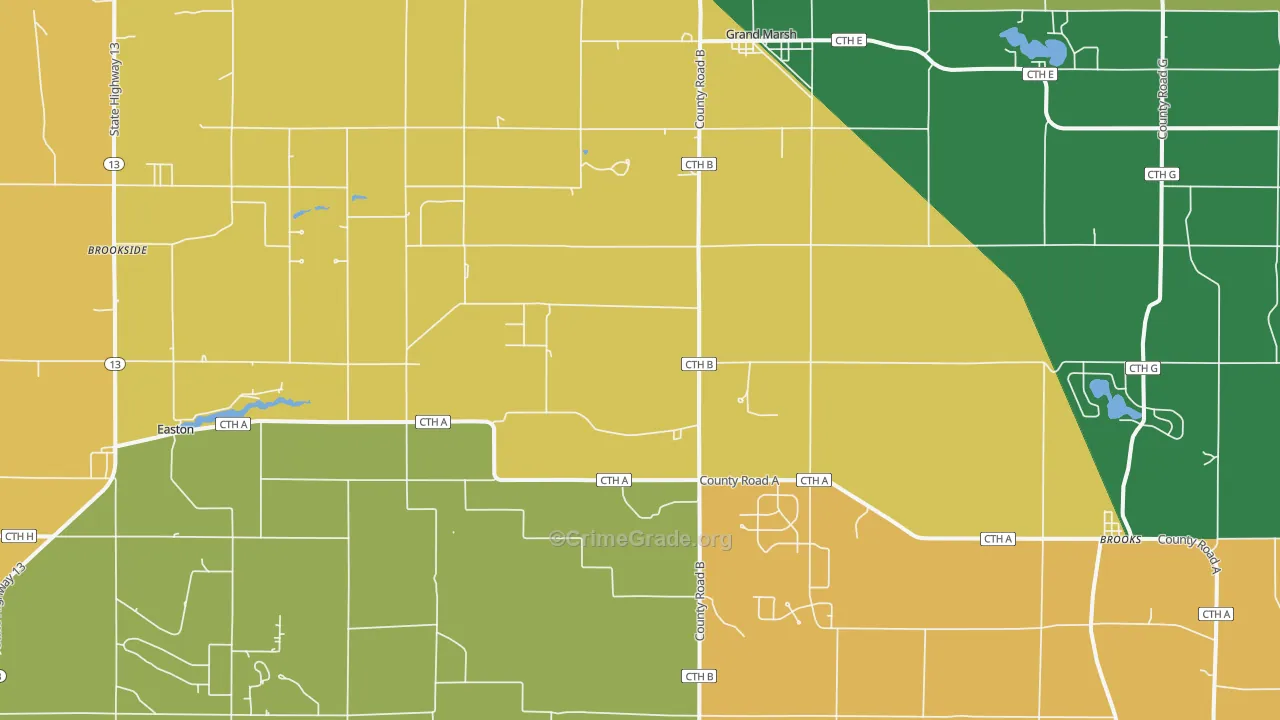 53936, WI Map of Theft Rates