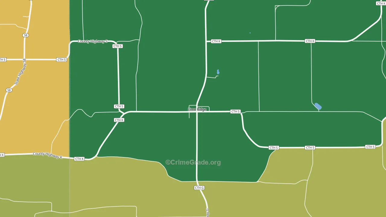 53942, WI Map of Theft Rates