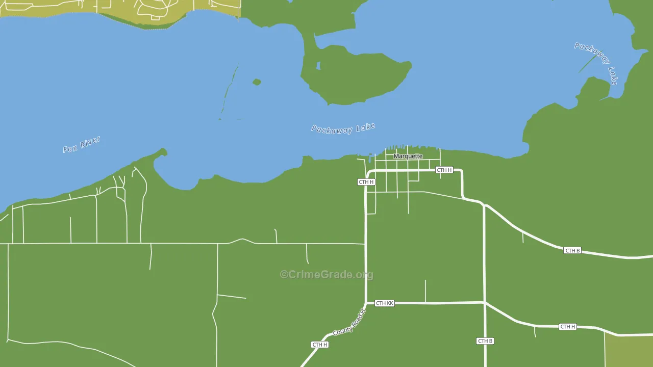 53947, WI Map of Theft Rates
