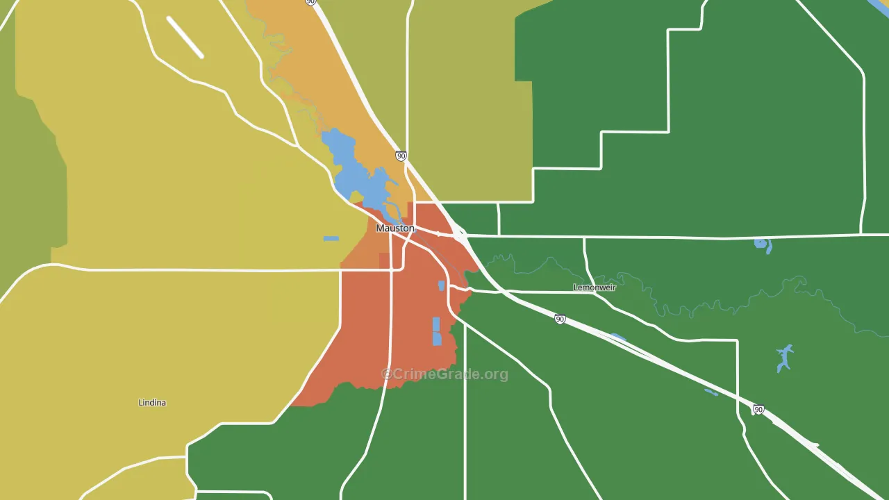 53948, WI Map of Theft Rates