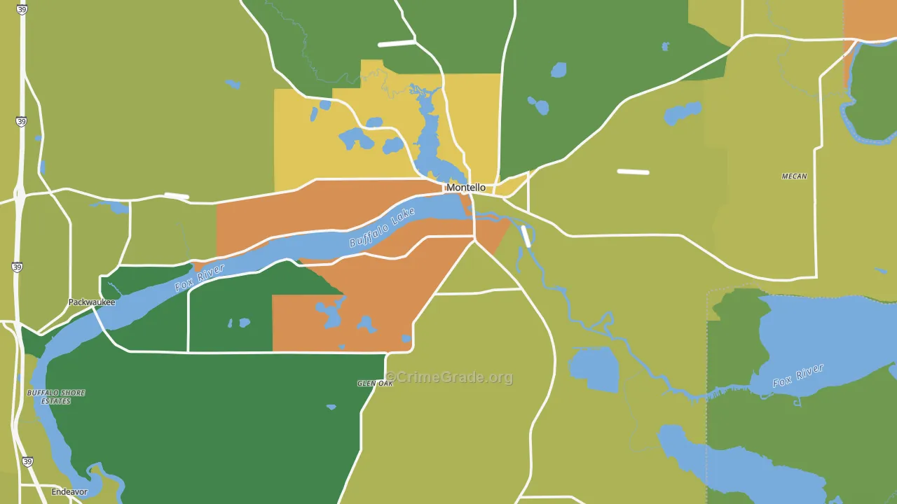 53949, WI Map of Theft Rates