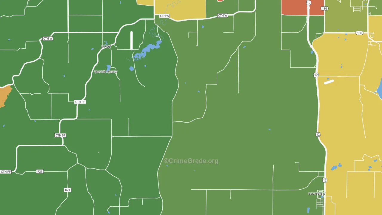 53951, WI Map of Theft Rates