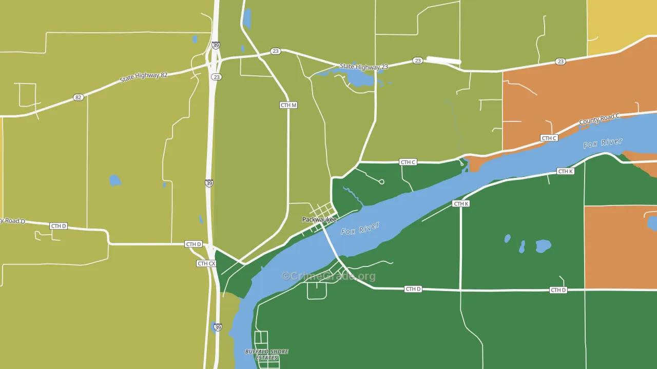 53953, WI Map of Theft Rates