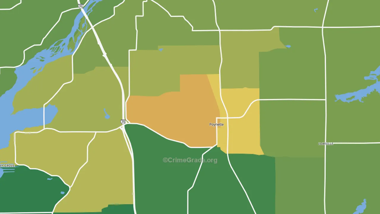53955, WI Map of Theft Rates