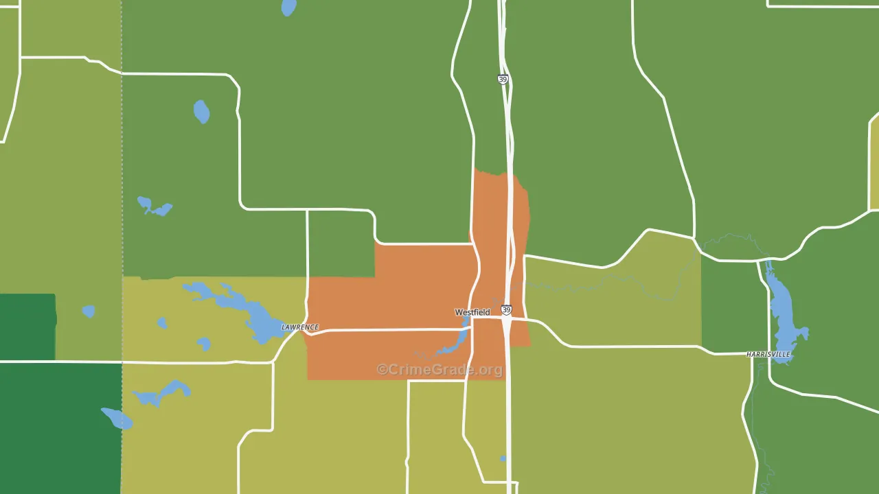 53964, WI Map of Theft Rates
