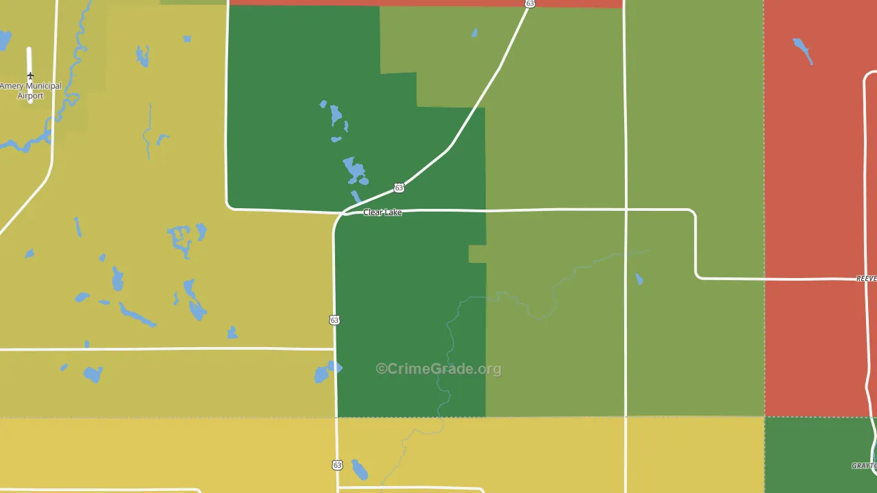 54005, WI Map of Theft Rates