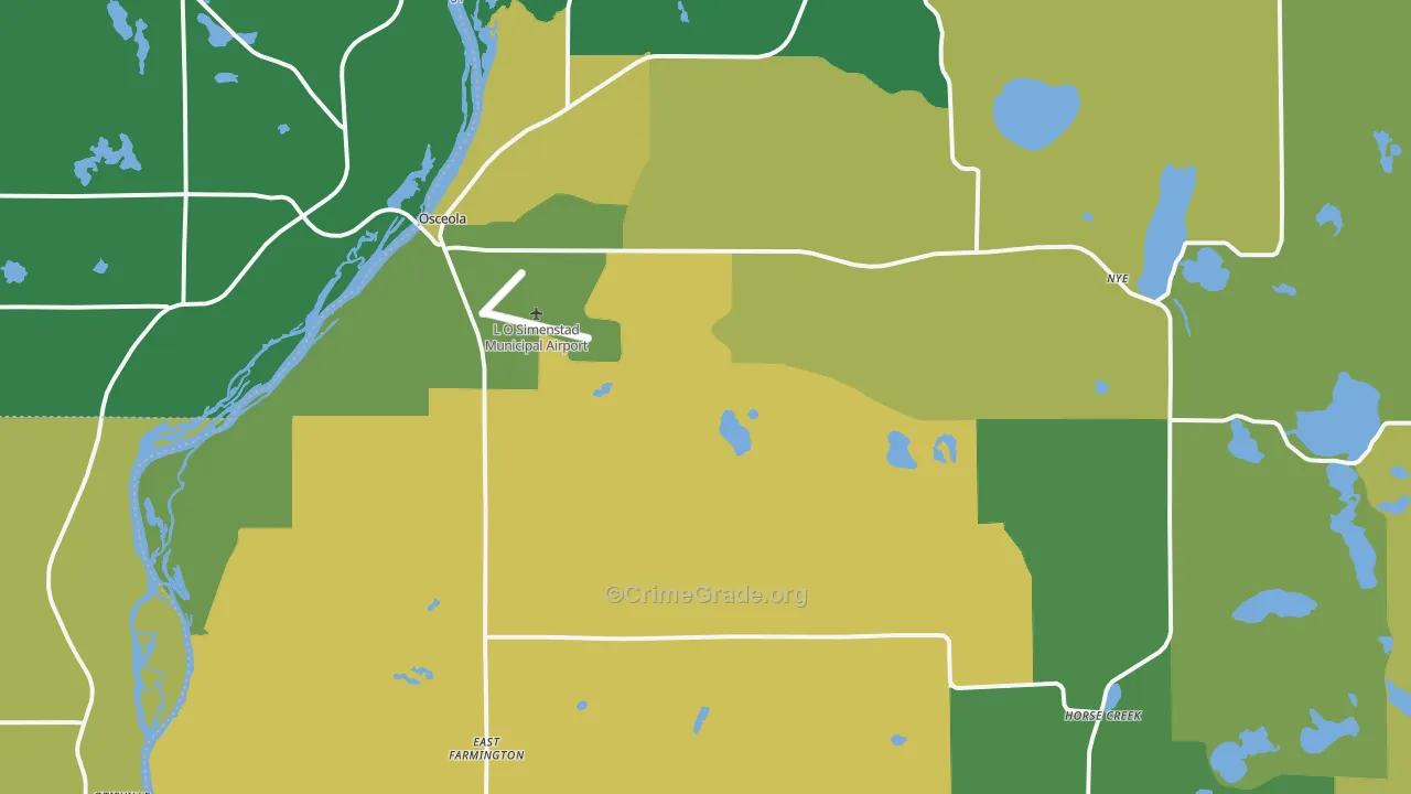 54020, WI Map of Theft Rates