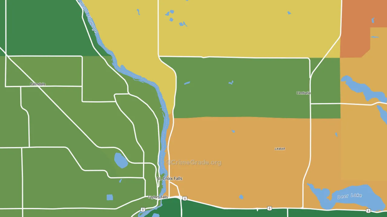 54024, WI Map of Theft Rates