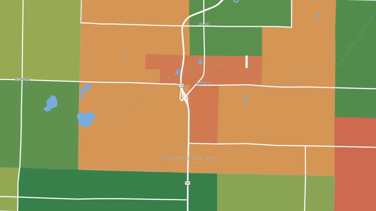 54112, WI Map of Theft Rates