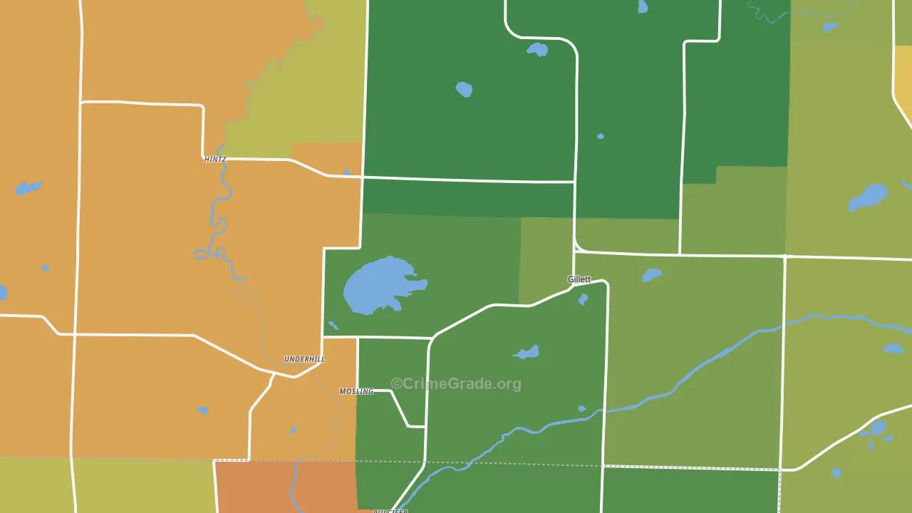54124, WI Map of Theft Rates