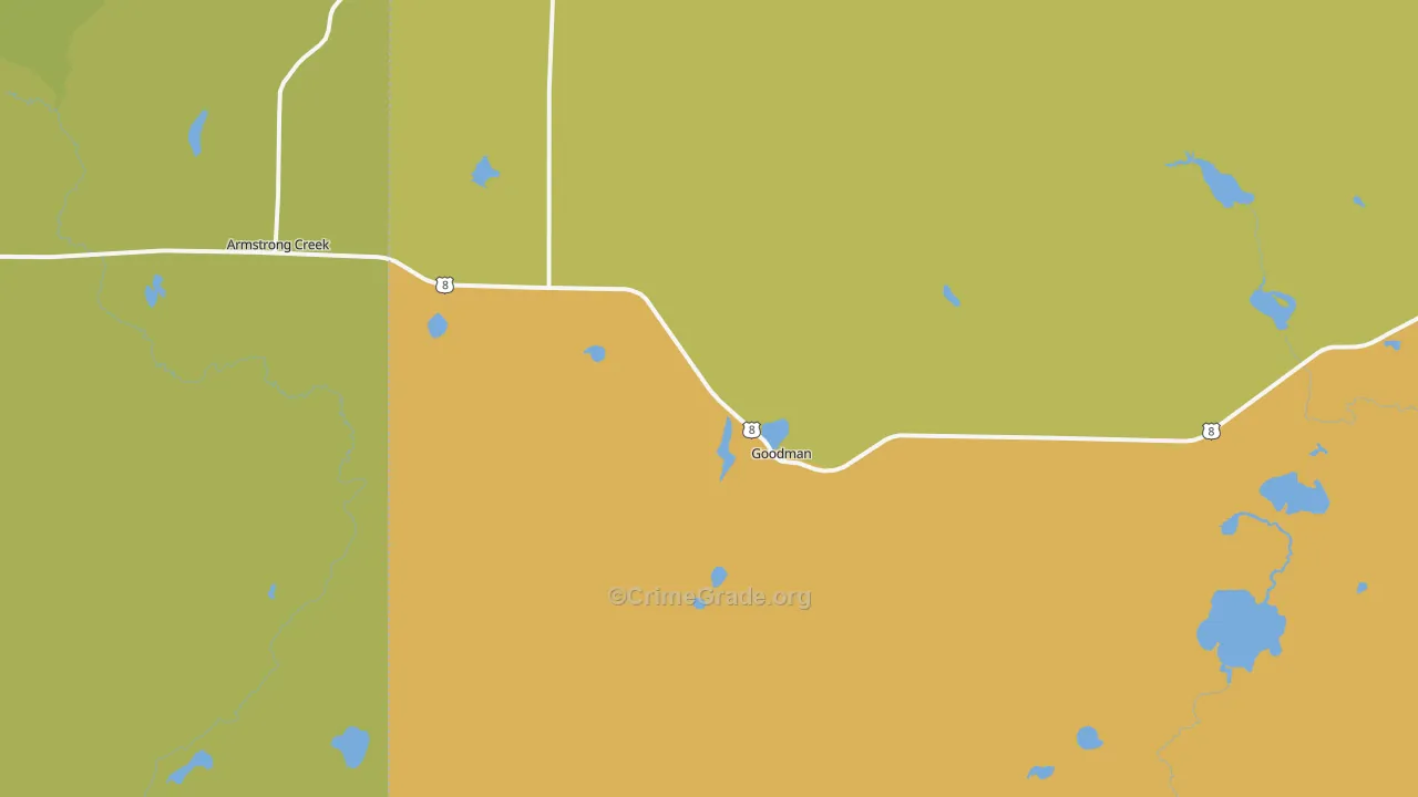 54125, WI Map of Theft Rates