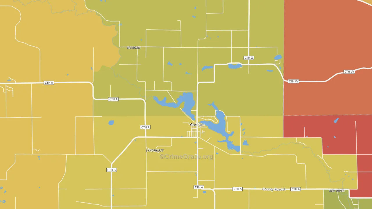 54128, WI Map of Theft Rates