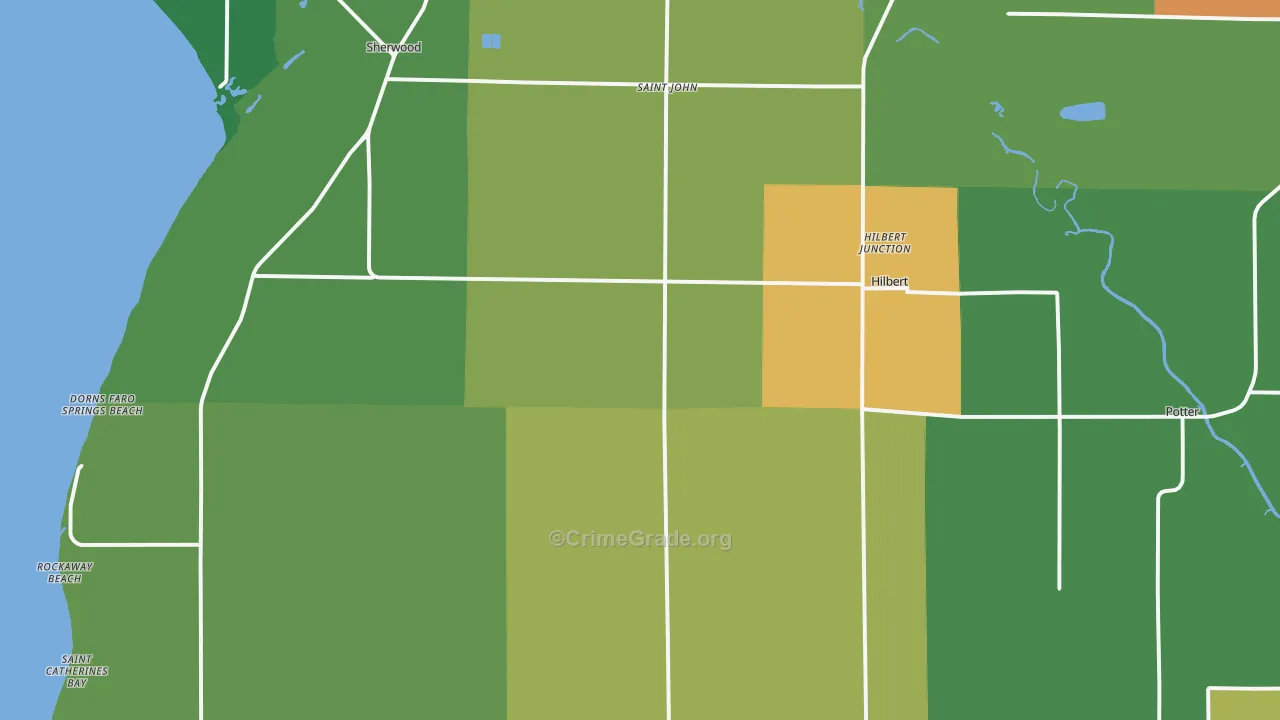 54129, WI Map of Theft Rates