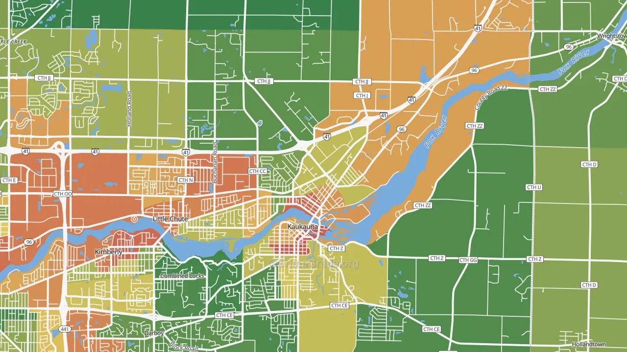 54130, WI Map of Theft Rates