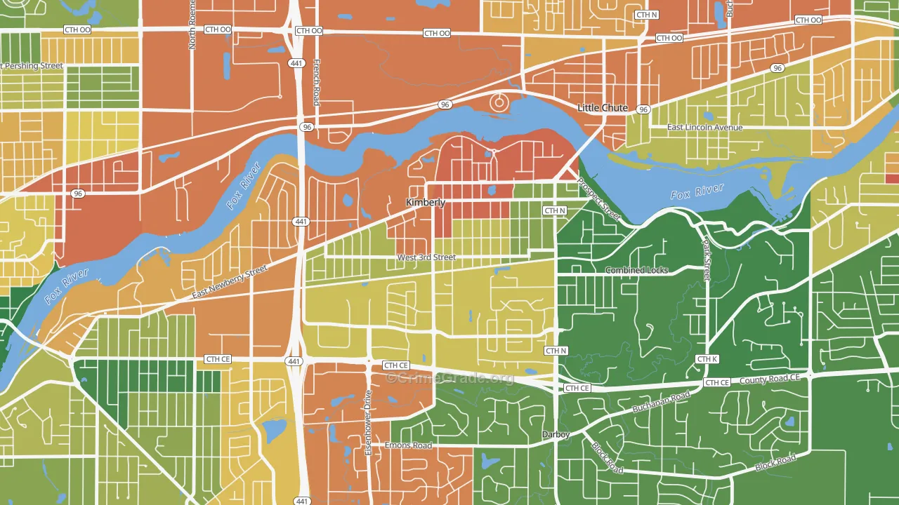54136, WI Map of Theft Rates