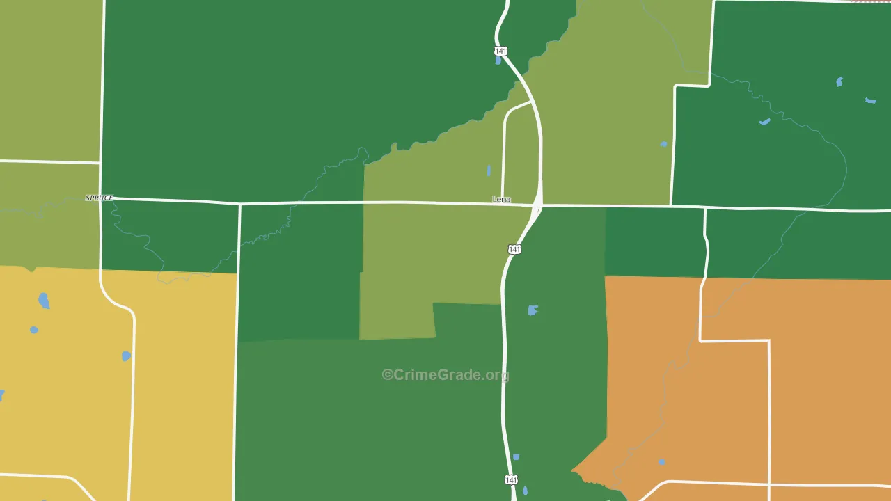 54139, WI Map of Theft Rates