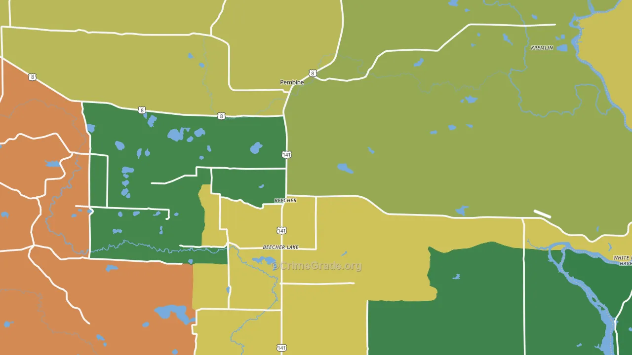 54156, WI Map of Theft Rates
