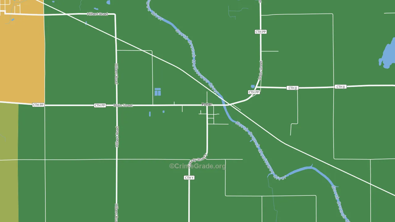 54160, WI Map of Theft Rates