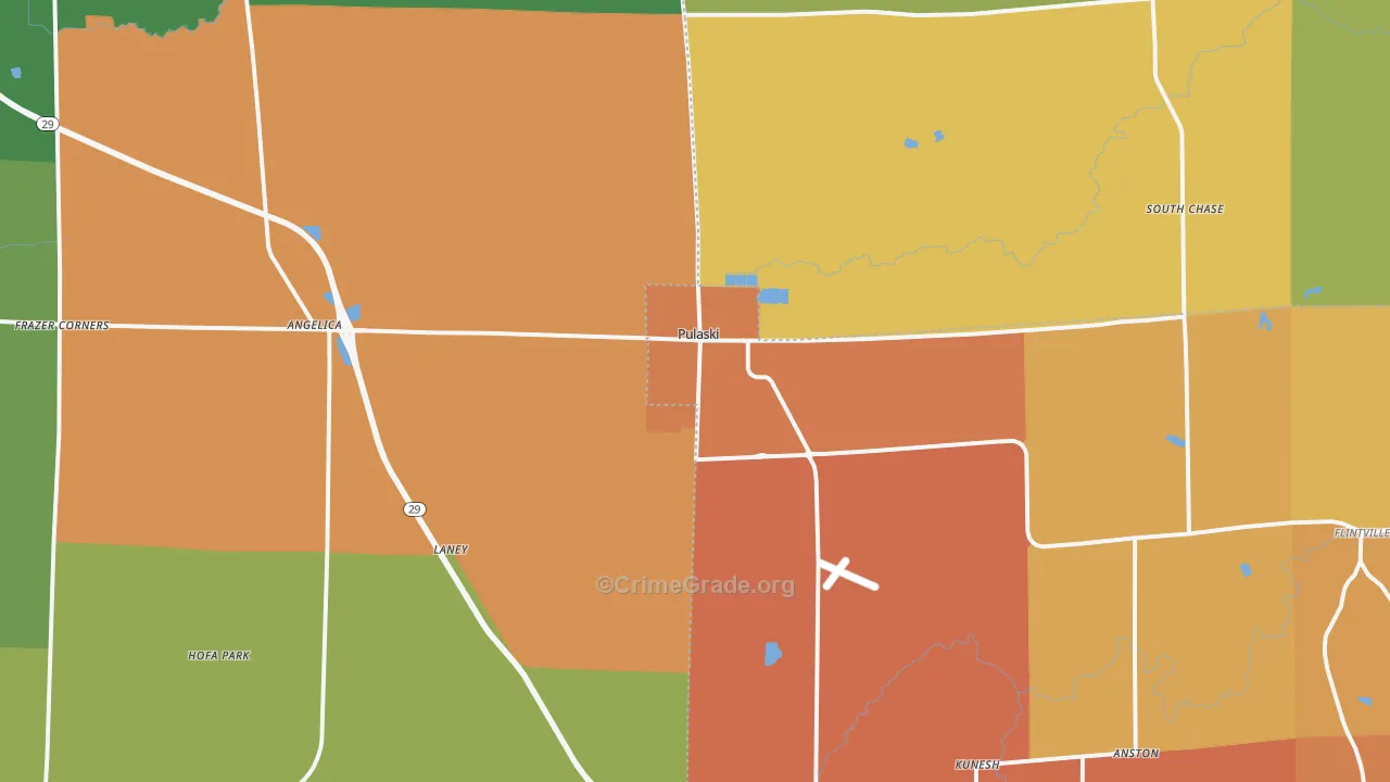 54162, WI Map of Theft Rates