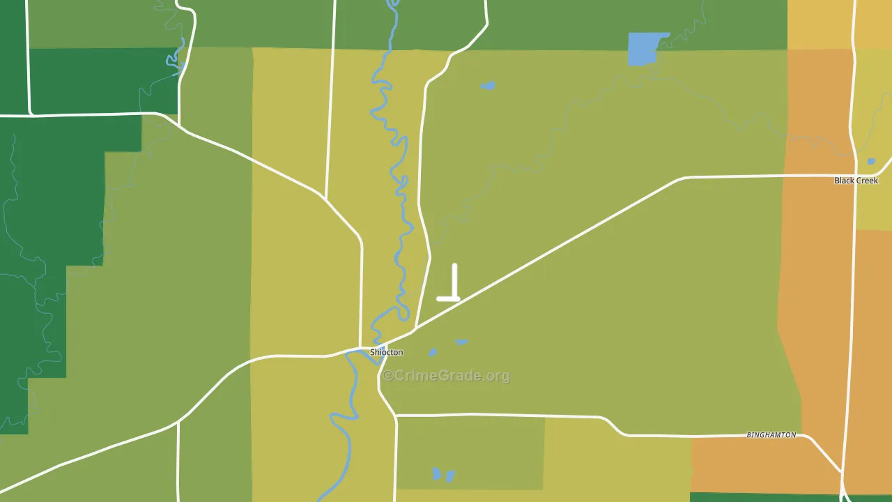 54170, WI Map of Theft Rates