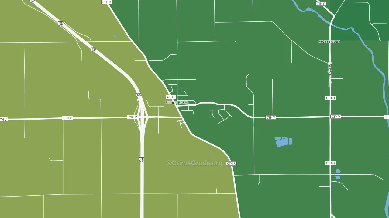 54214, WI Map of Theft Rates