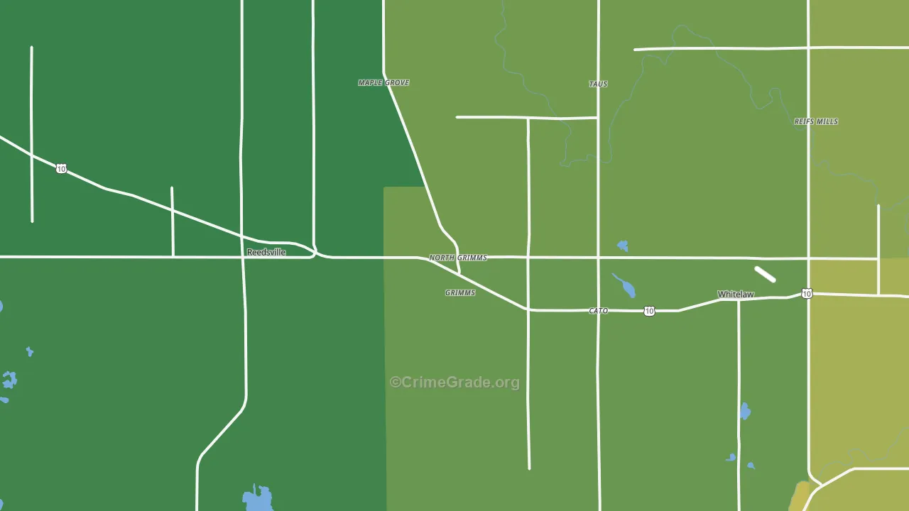 54230, WI Map of Theft Rates