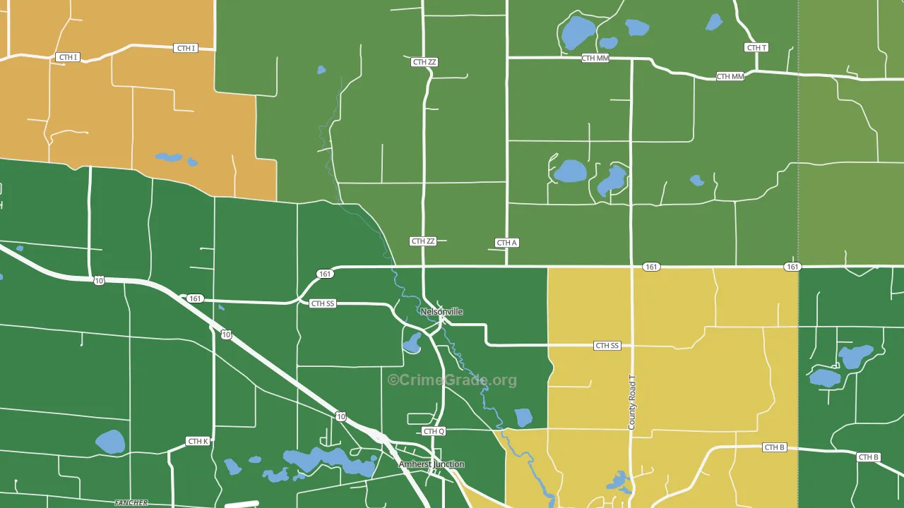 54407, WI Map of Theft Rates