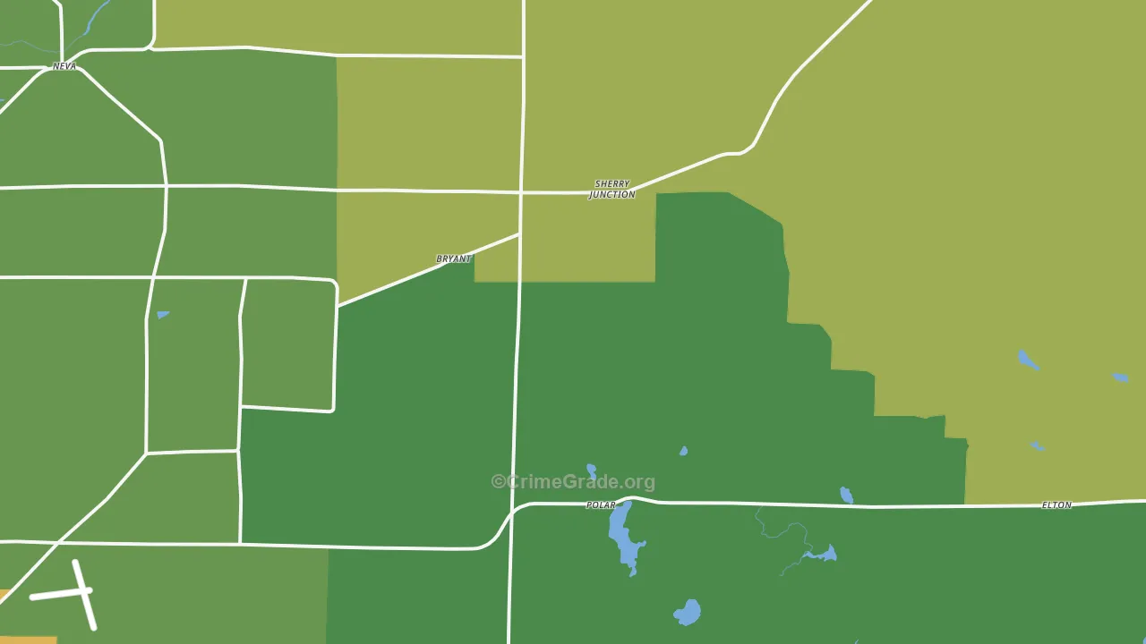 54418, WI Map of Theft Rates