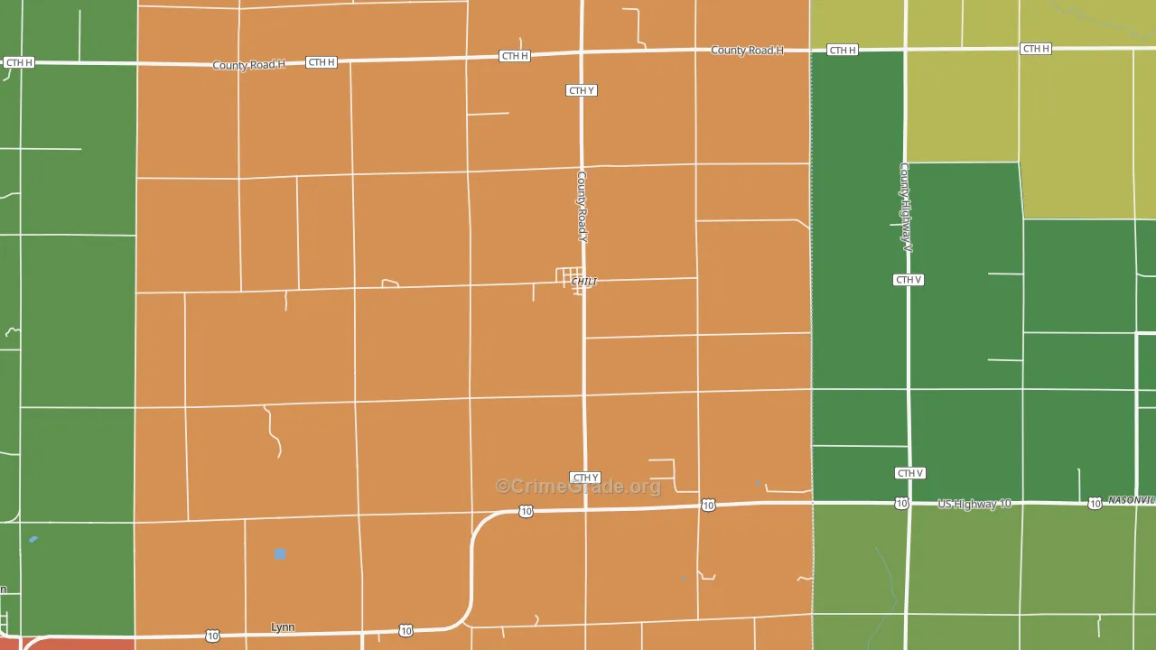 54420, WI Map of Theft Rates