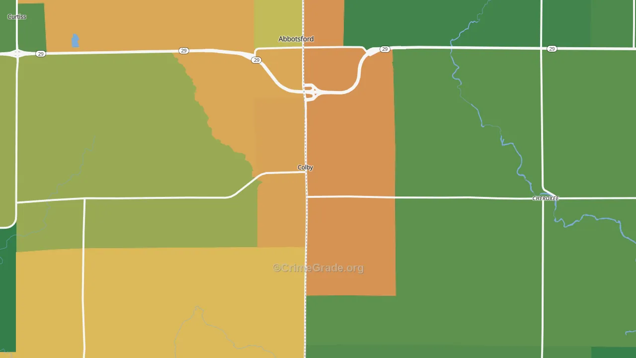 54421, WI Map of Theft Rates