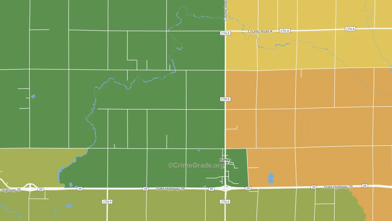 54422, WI Map of Theft Rates