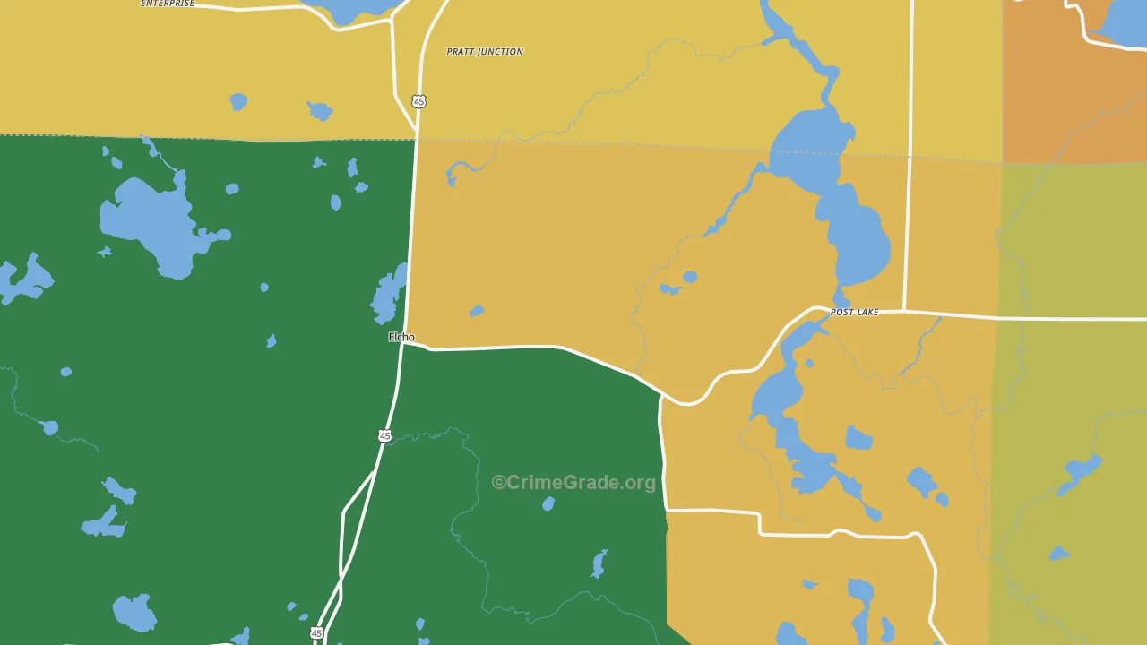 54428, WI Map of Theft Rates