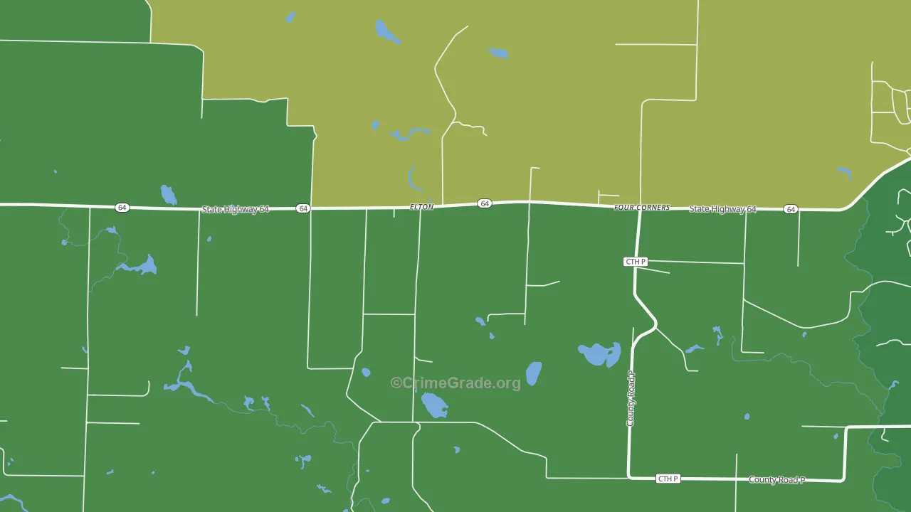 54430, WI Map of Theft Rates