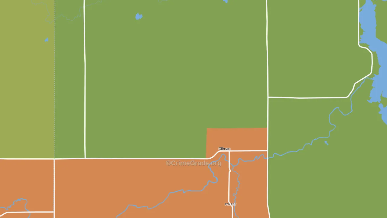 54433, WI Map of Theft Rates