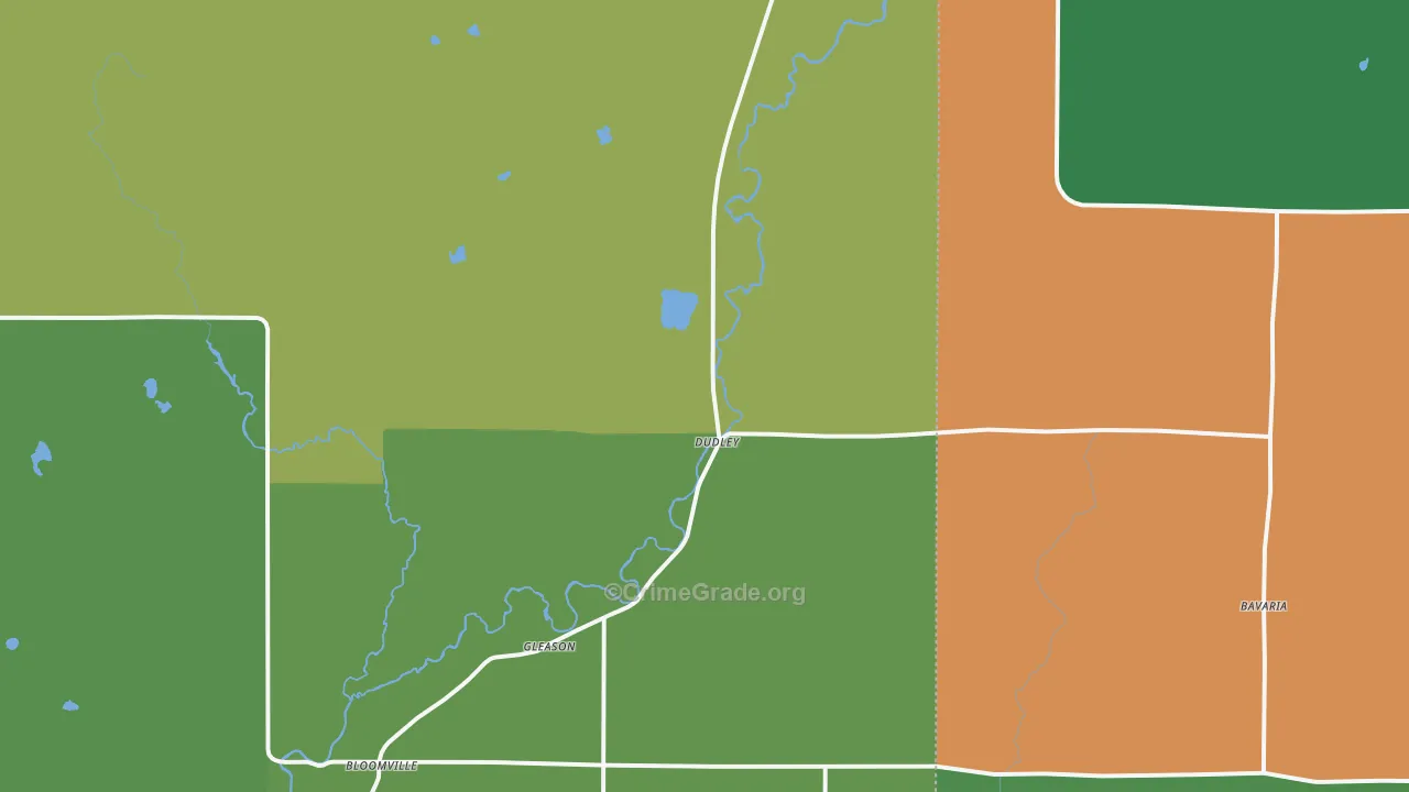 54435, WI Map of Theft Rates