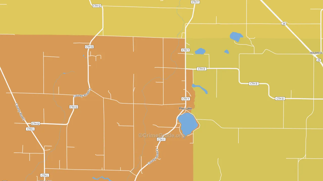 54440, WI Map of Theft Rates