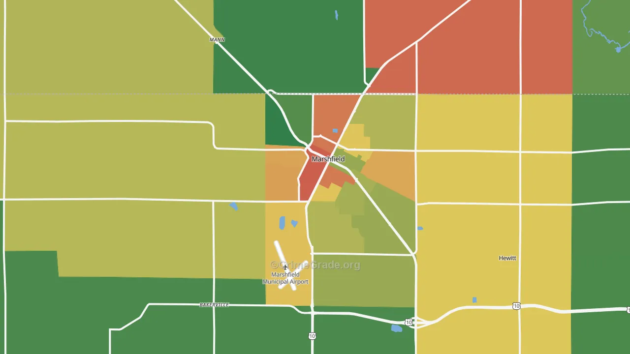 54449, WI Map of Theft Rates