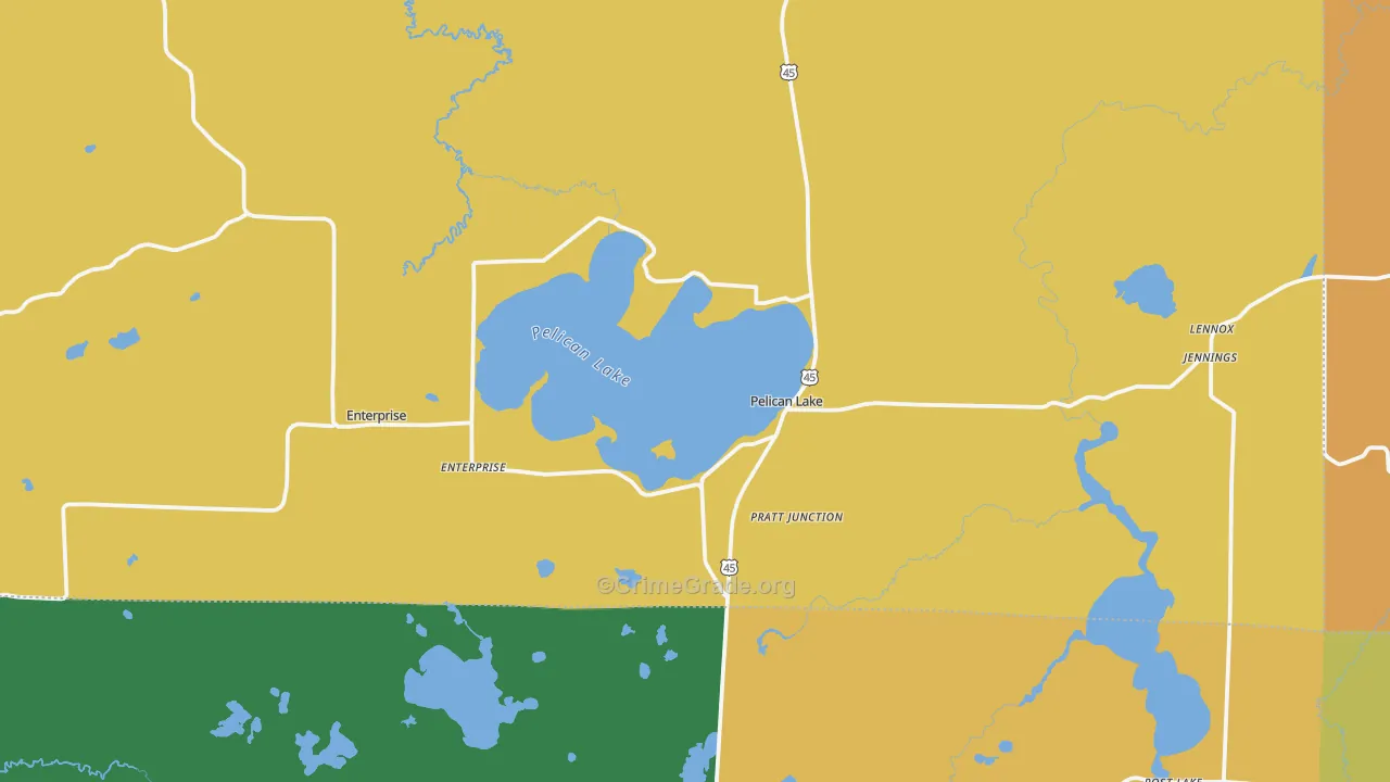 54463, WI Map of Theft Rates