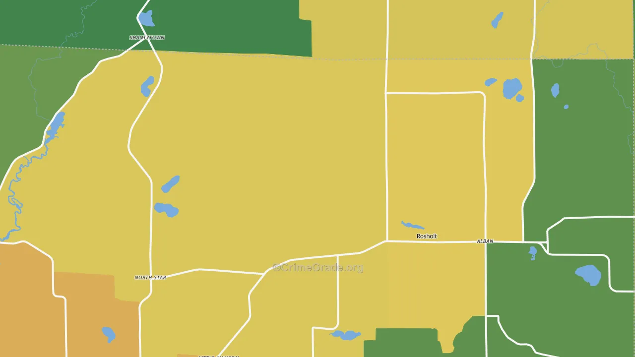 54473, WI Map of Theft Rates