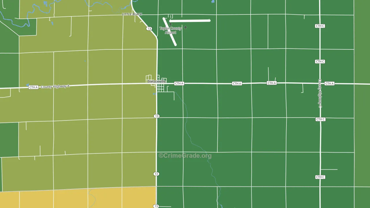 54480, WI Map of Theft Rates
