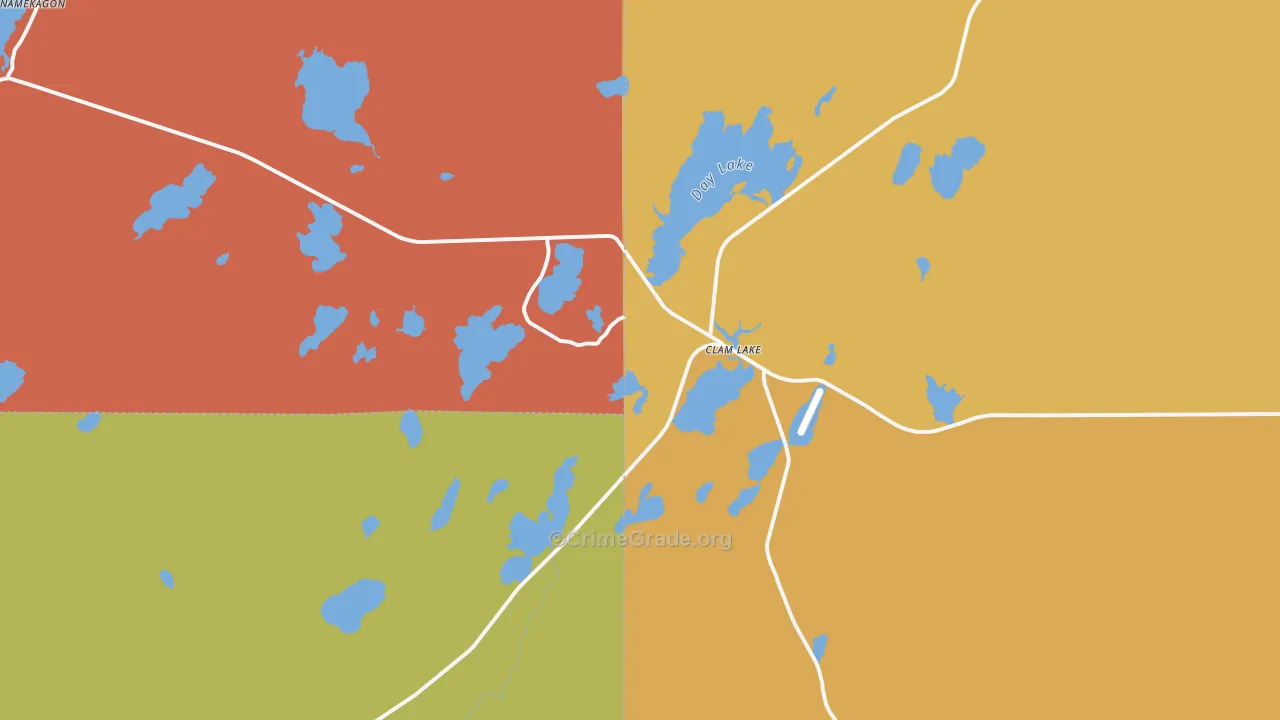 54517, WI Map of Theft Rates