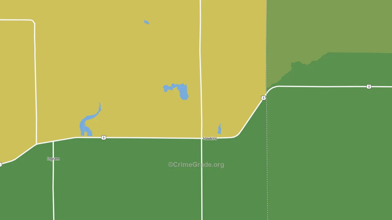 54530, WI Map of Theft Rates