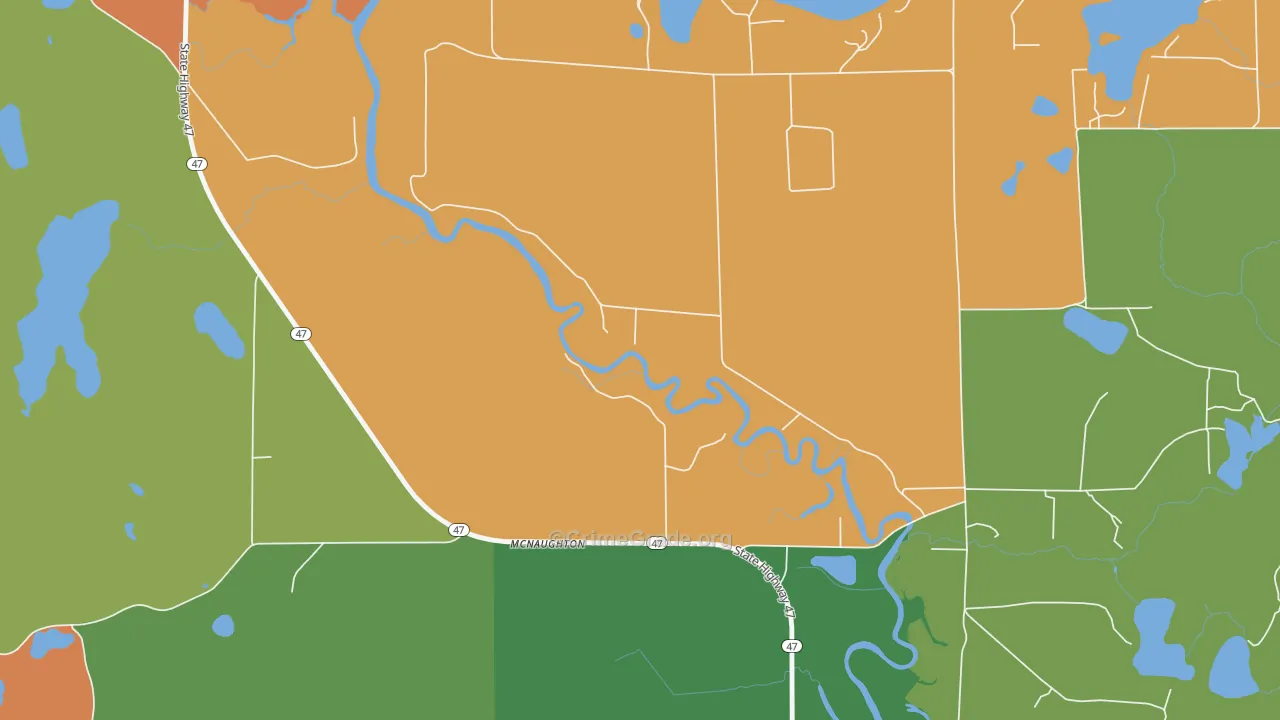 54543, WI Map of Theft Rates