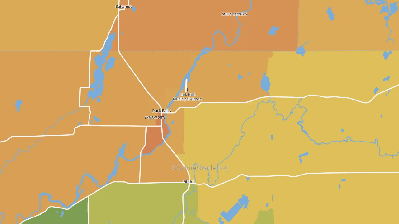 54552, WI Map of Theft Rates